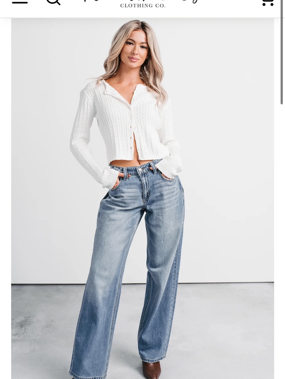 NanaMacs Light Blue Wide Leg High-Rise Jeans